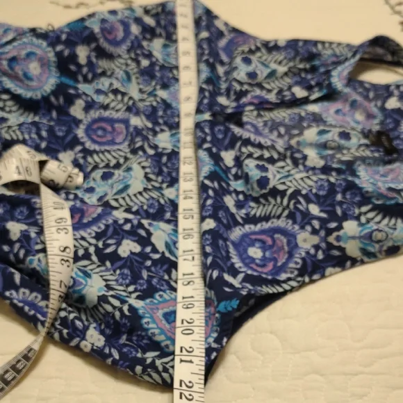 Talbots Blue and Purple Floral Maxi Dress - Picture 10 of 12